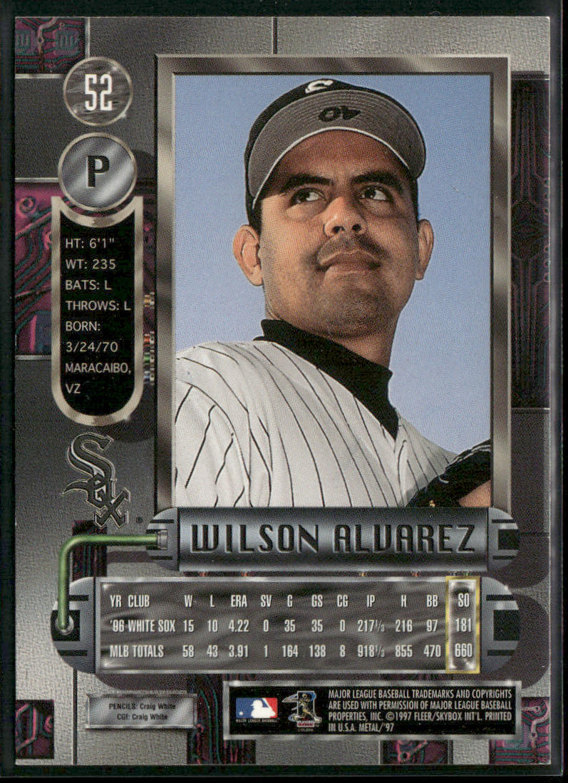 Wilson Alvarez 1997 Metal Universe #52 Chicago White Sox