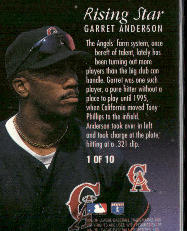 Garret Anderson 1996 Ultra Rising Stars #1 California Angels