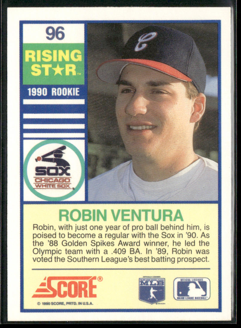 Robin Ventura 1990 Score 100 Rising Stars #96 Chicago White Sox