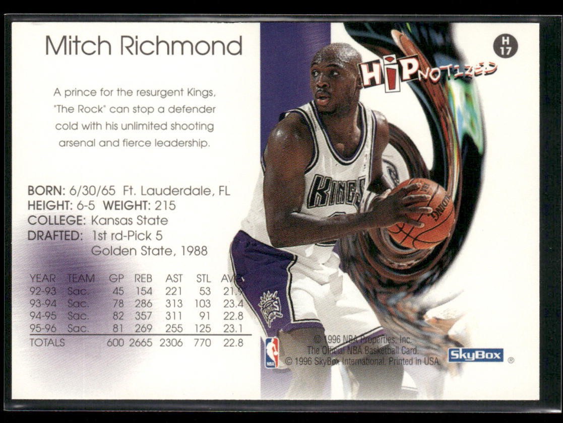 Mitch Richmond 1996-97 Hoops Hipnotized #H17 Sacramento Kings