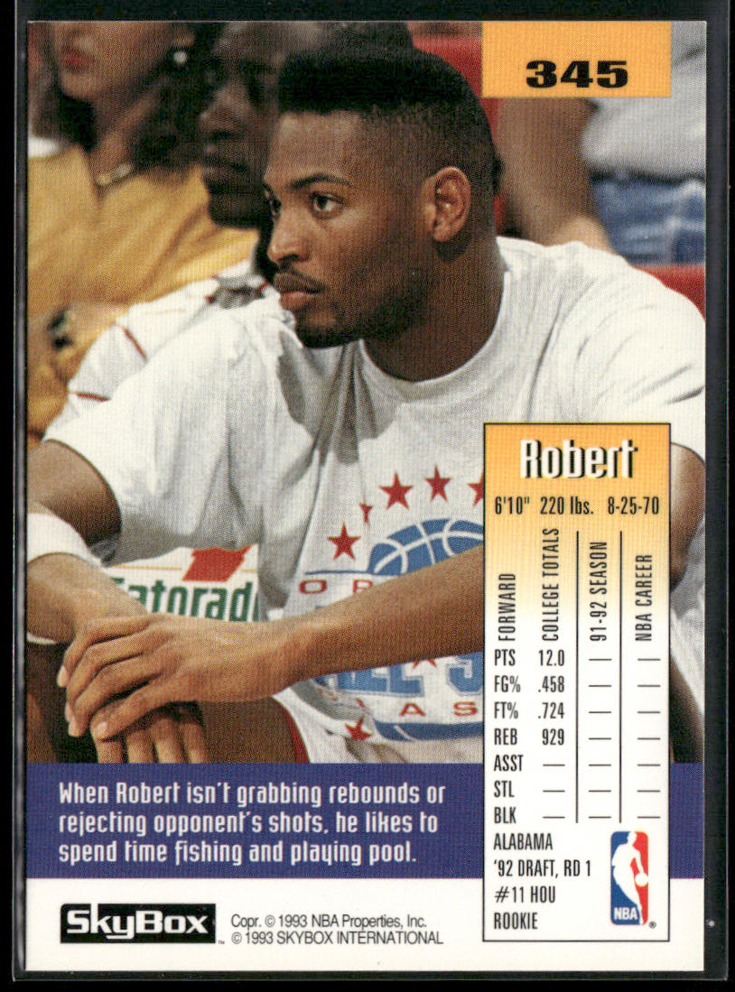 Robert Horry 1992-93 SkyBox #345 RC Houston Rockets