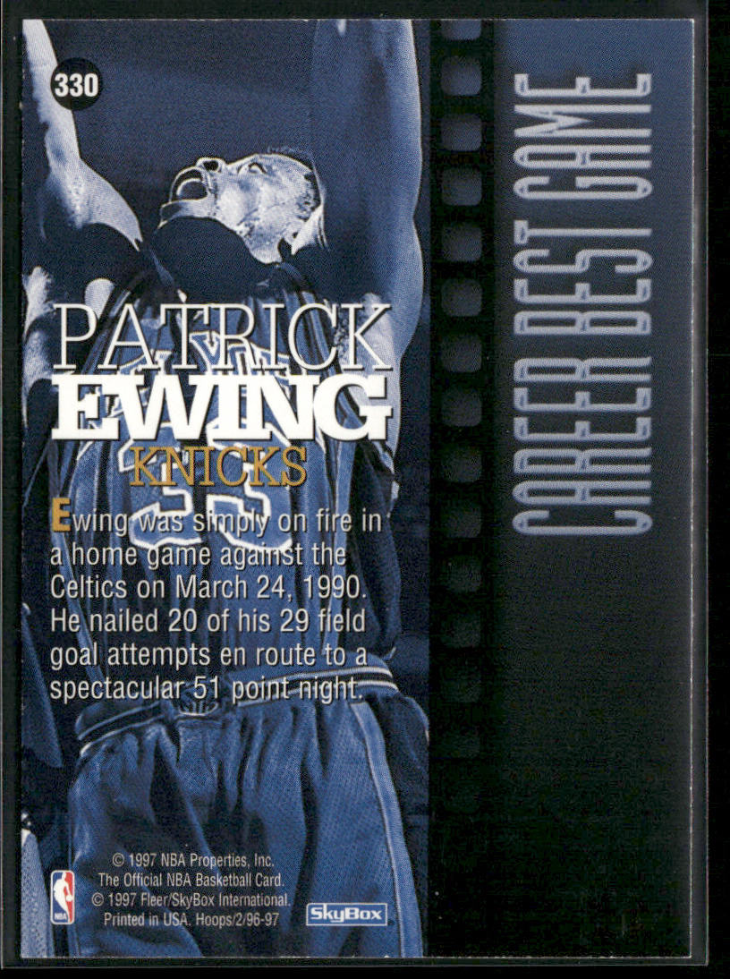 Patrick Ewing 1996-97 Hoops #330 New York Knicks