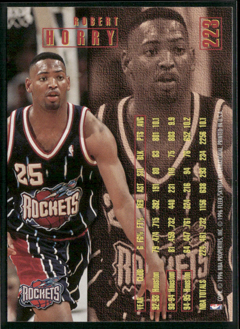 Robert Horry 1995-96 Fleer #223 Houston Rockets