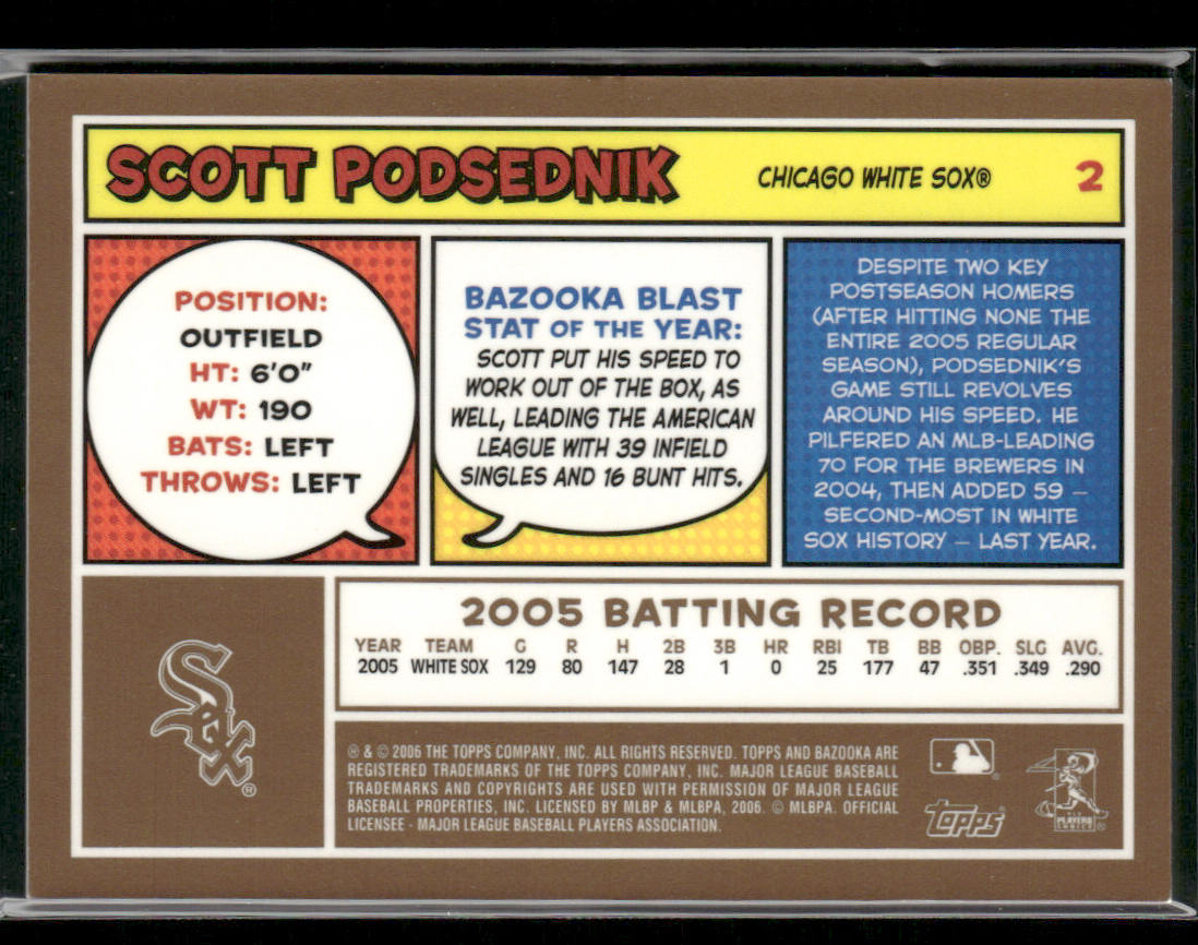 Scott Podsednik 2006 Bazooka Gold Chunks #2 Chicago White Sox