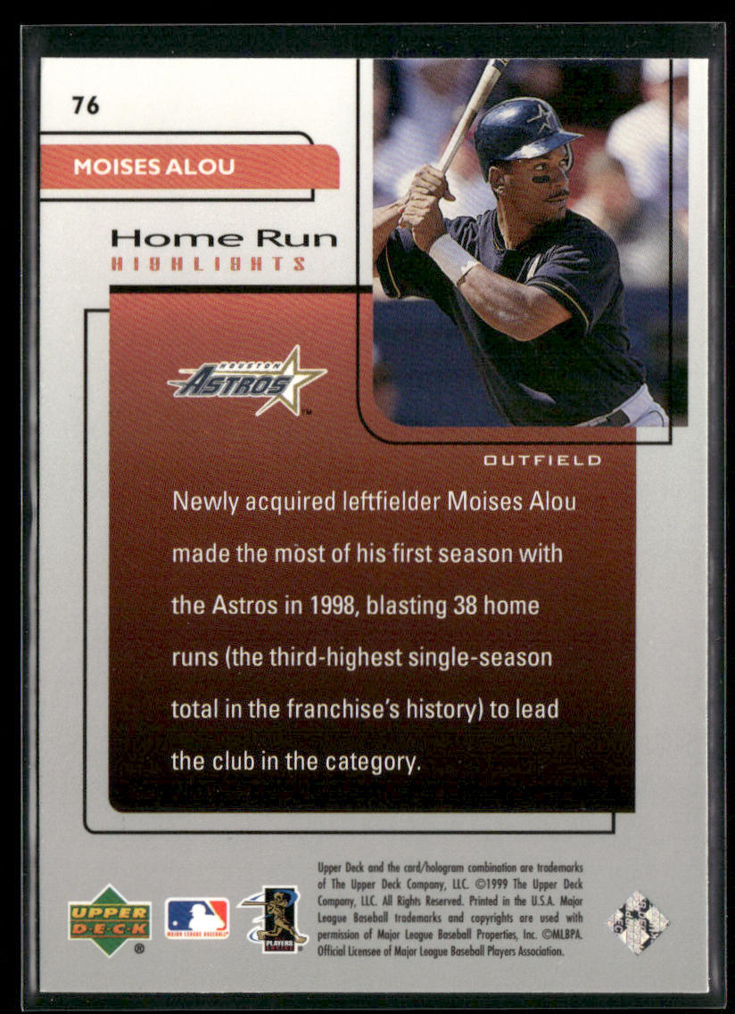 Moises Alou 1999 Upper Deck Challengers for 70 #76 Houston Astros