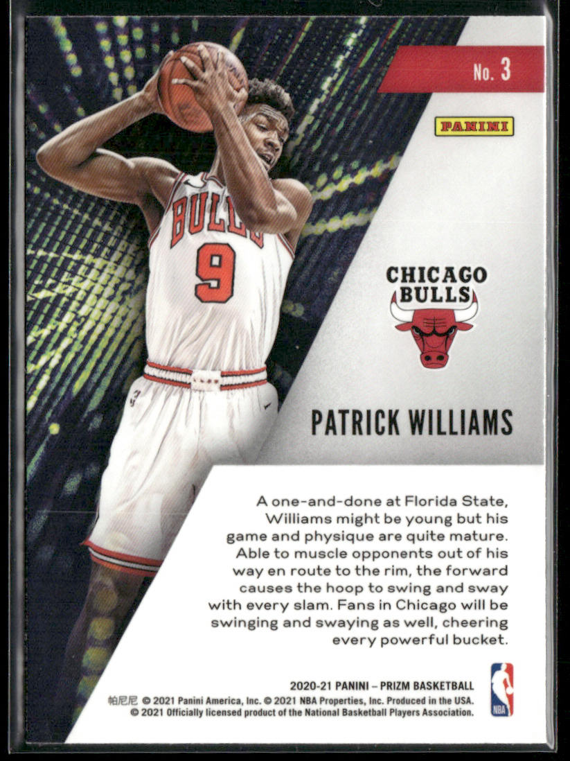 Patrick Williams 2020-21 Panini Prizm Instant Impact #3 Chicago Bulls