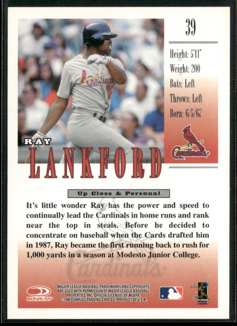 Ray Lankford 1998 Studio #39 St. Louis Cardinals