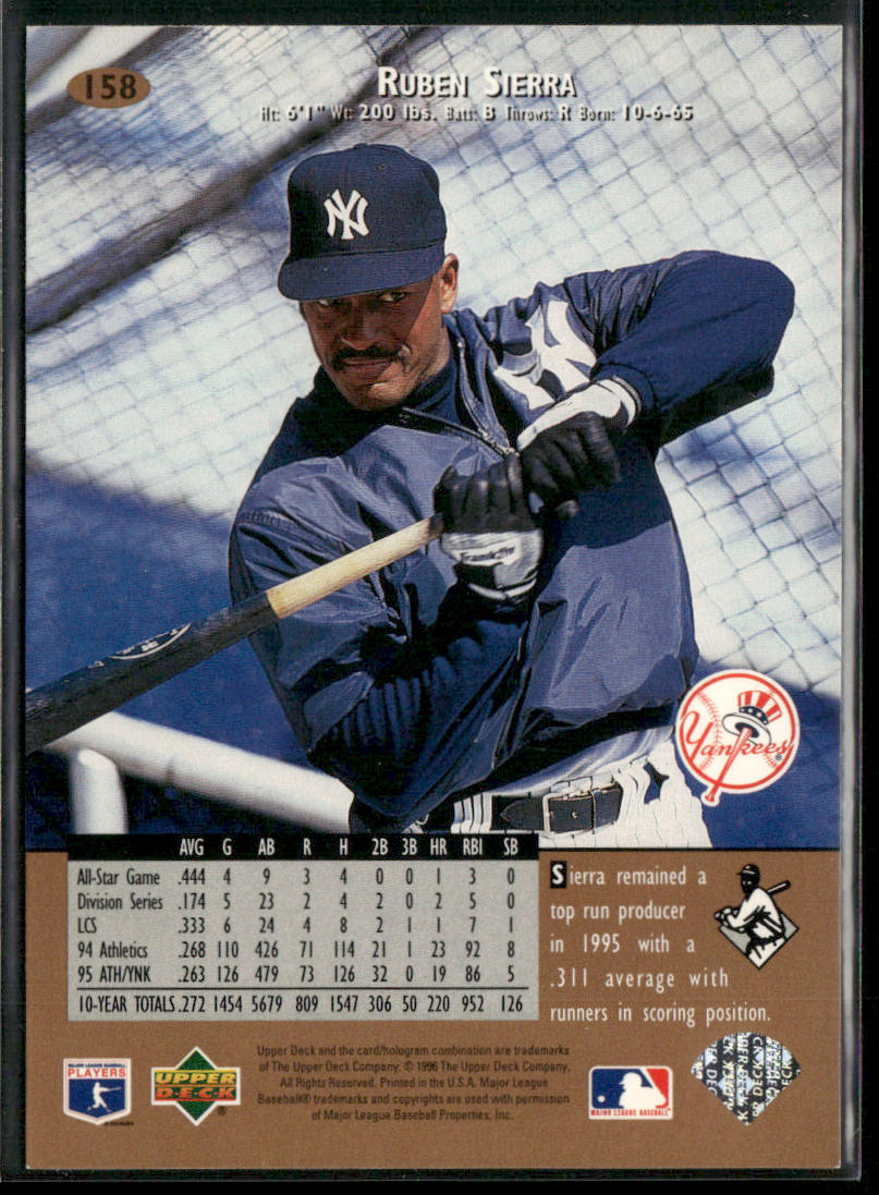 Ruben Sierra 1996 Upper Deck #158 New York Yankees