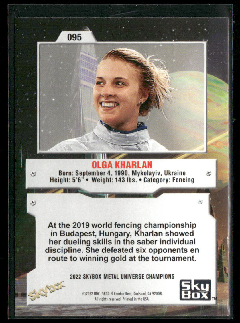 Olga Kharlan 2022 SkyBox Metal Universe Champions #095
