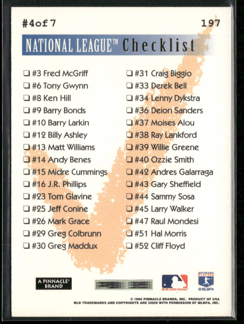 National League Checklist 1995 Summit #197