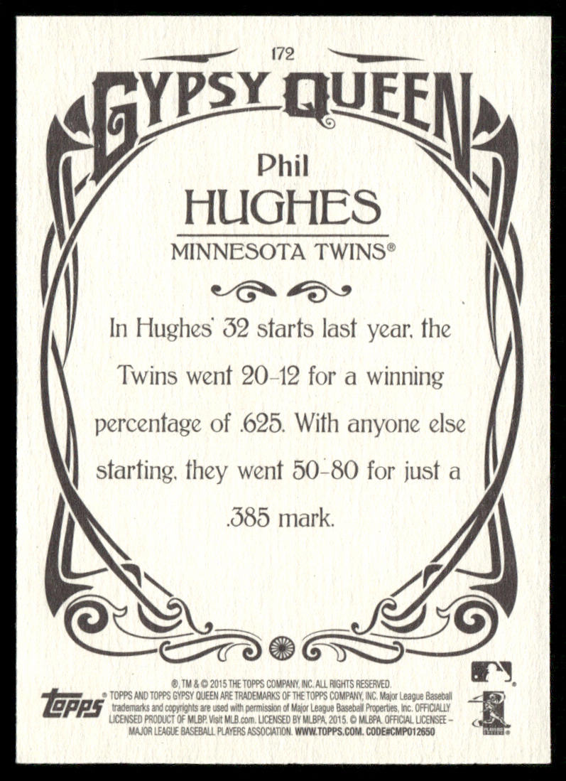 Phil Hughes 2015 Topps Gypsy Queen #172 Minnesota Twins