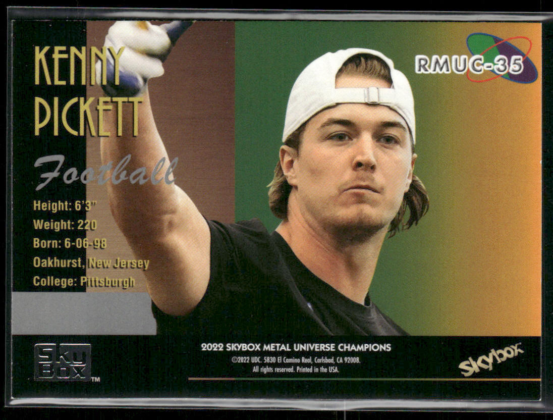 Kenny Pickett 2022 SkyBox Metal 1997-98 Retro Metal Universe Champions #RMUC-35