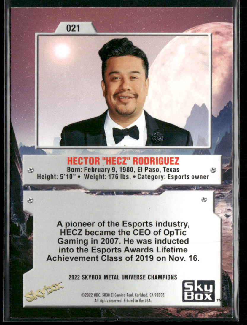 Hector Rodriguez 2022 SkyBox Metal Universe Champions #021