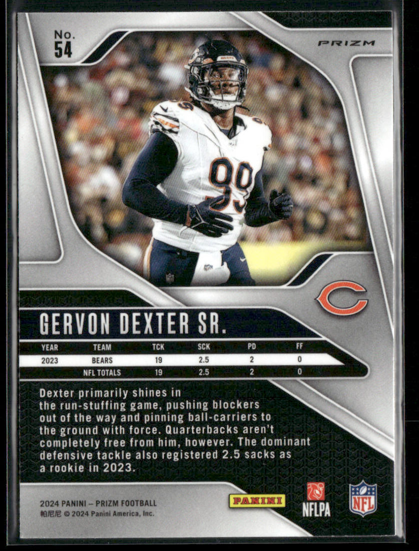 Gervon Dexter Sr. 2024 Panini Prizm Red White and Blue #54 Chicago Bears