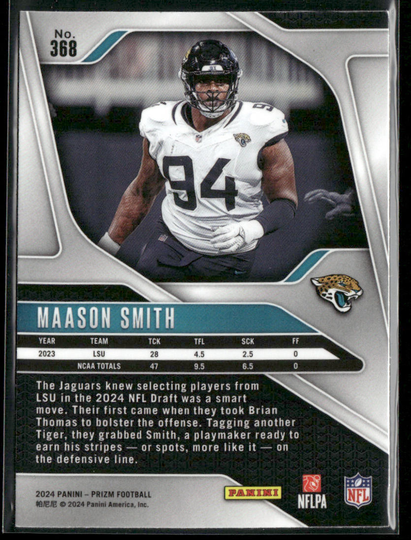 Maason Smith 2024 Panini Prizm #368 RC Jacksonville Jaguars