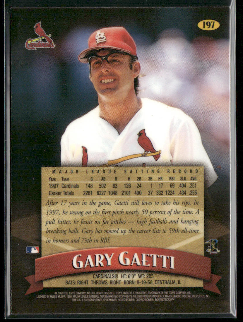 Gary Gaetti 1998 Finest #197 St. Louis Cardinals