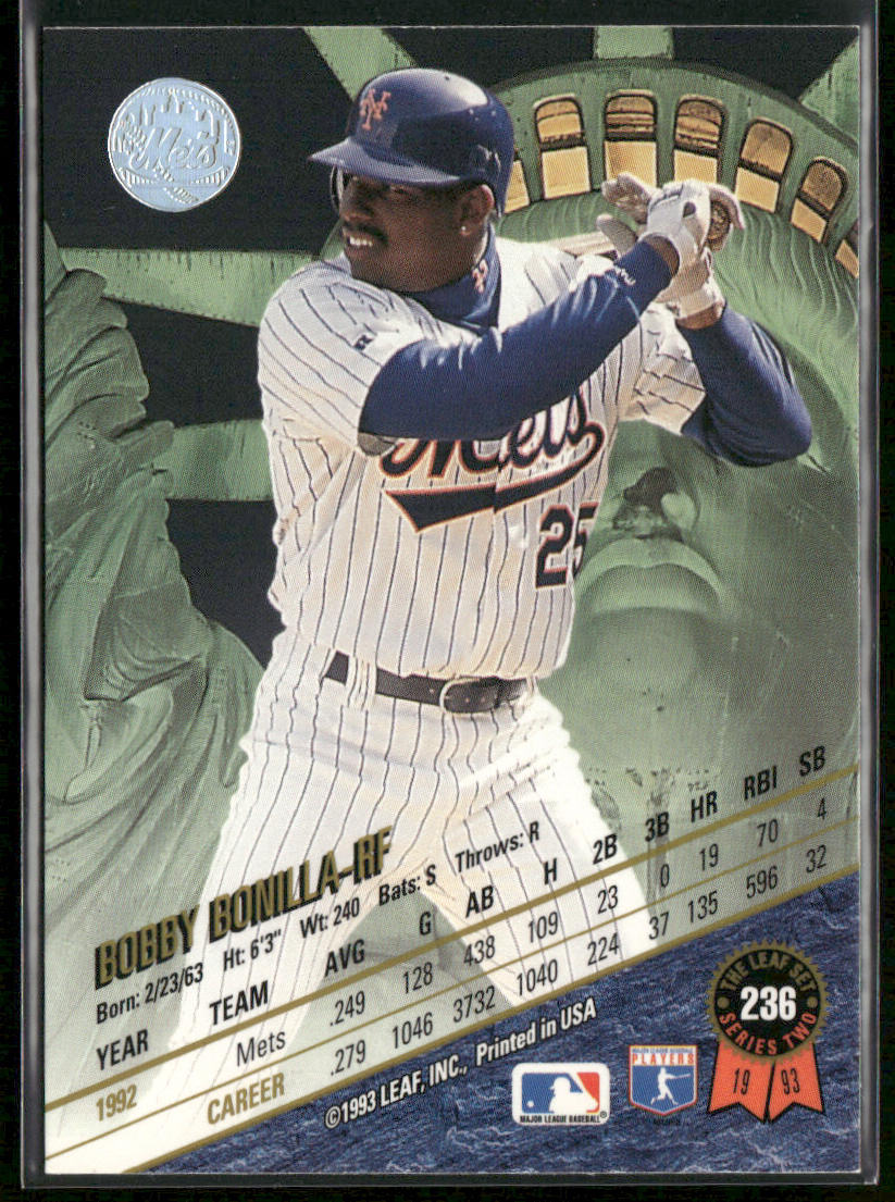 Bobby Bonilla 1993 Leaf #236 New York Mets