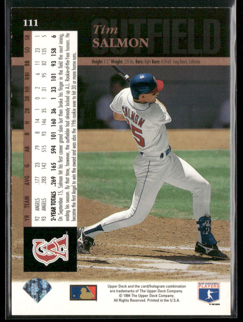 Tim Salmon 1994 Upper Deck Electric Diamond #111 California Angels