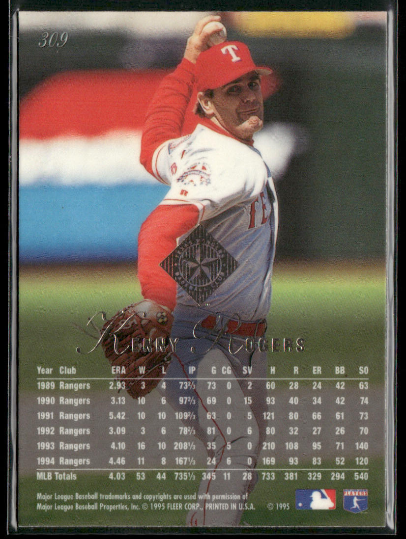 Kenny Rogers 1995 Flair #309 Texas Rangers