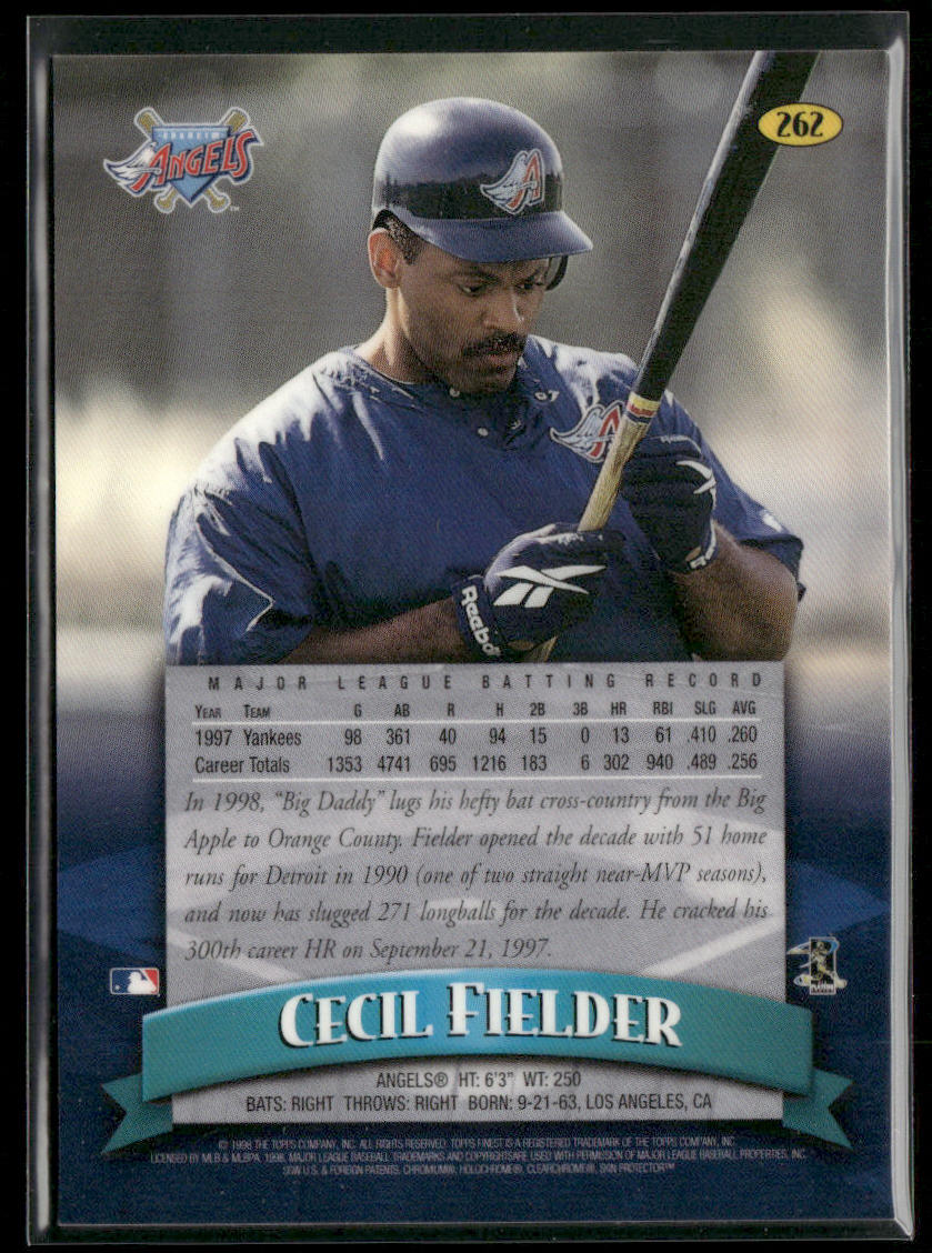 Cecil Fielder 1998 Finest #262 Anaheim Angels