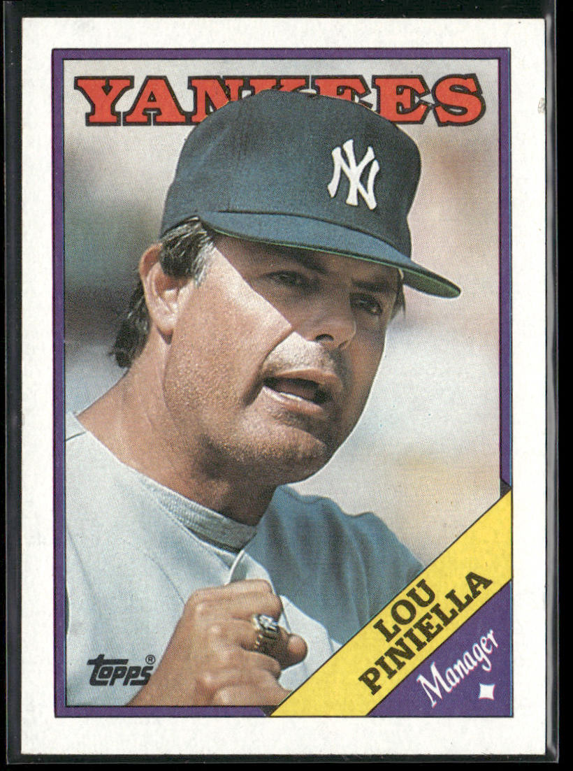 Lou Piniella 1988 Topps #44 New York Yankees front