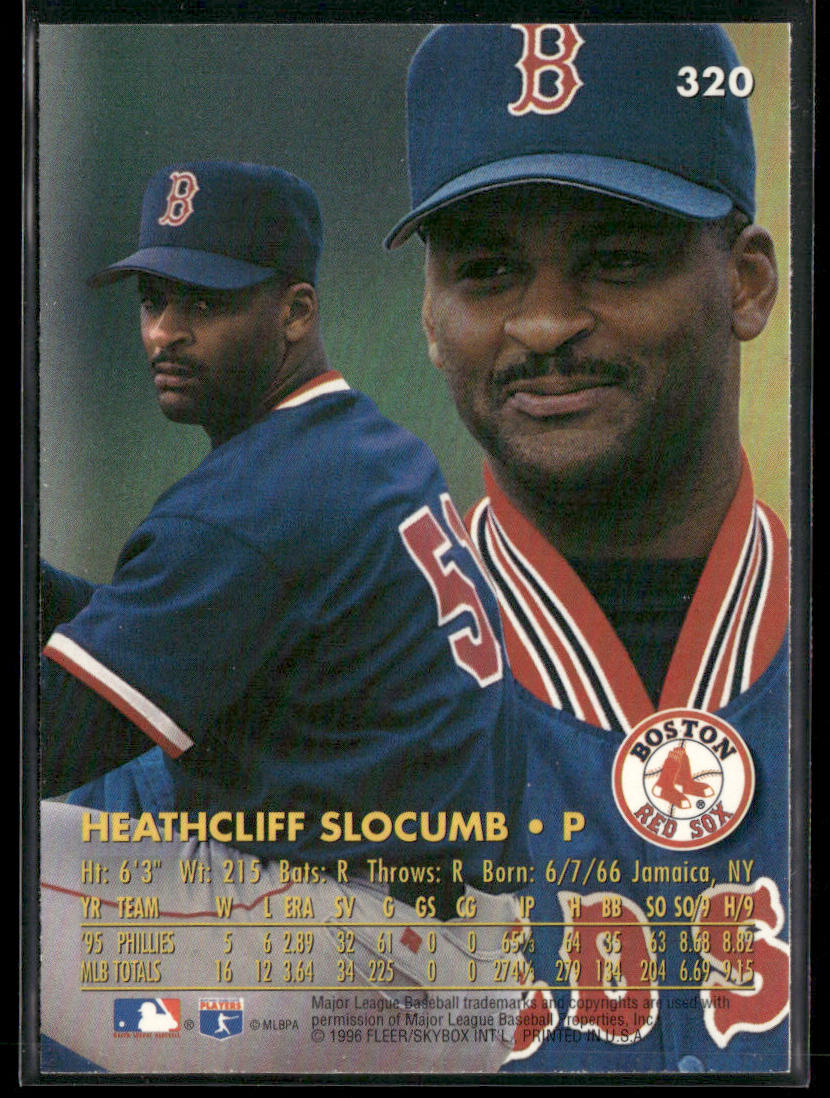 Heathcliff Slocumb 1996 Ultra #320 Boston Red Sox