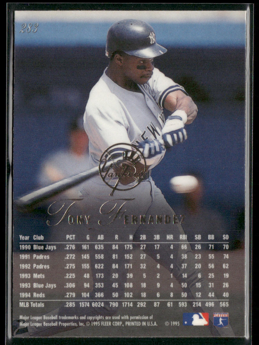 Tony Fernandez 1995 Flair #283 New York Yankees