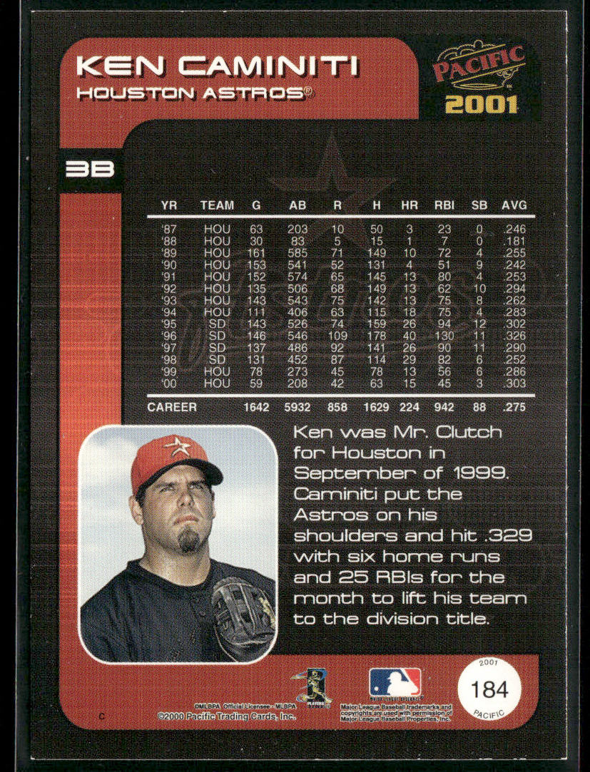 Ken Caminiti 2001 Pacific #184 Houston Astros