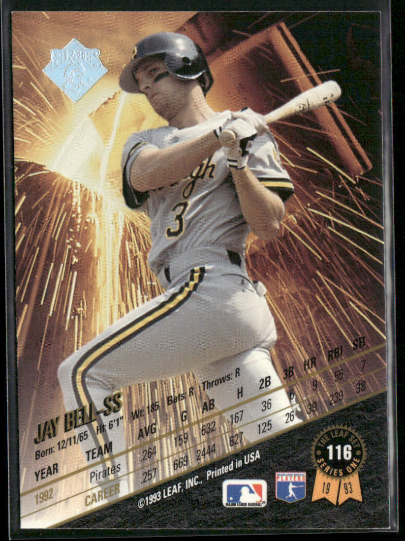 Jay Bell 1993 Leaf #116 Pittsburgh Pirates