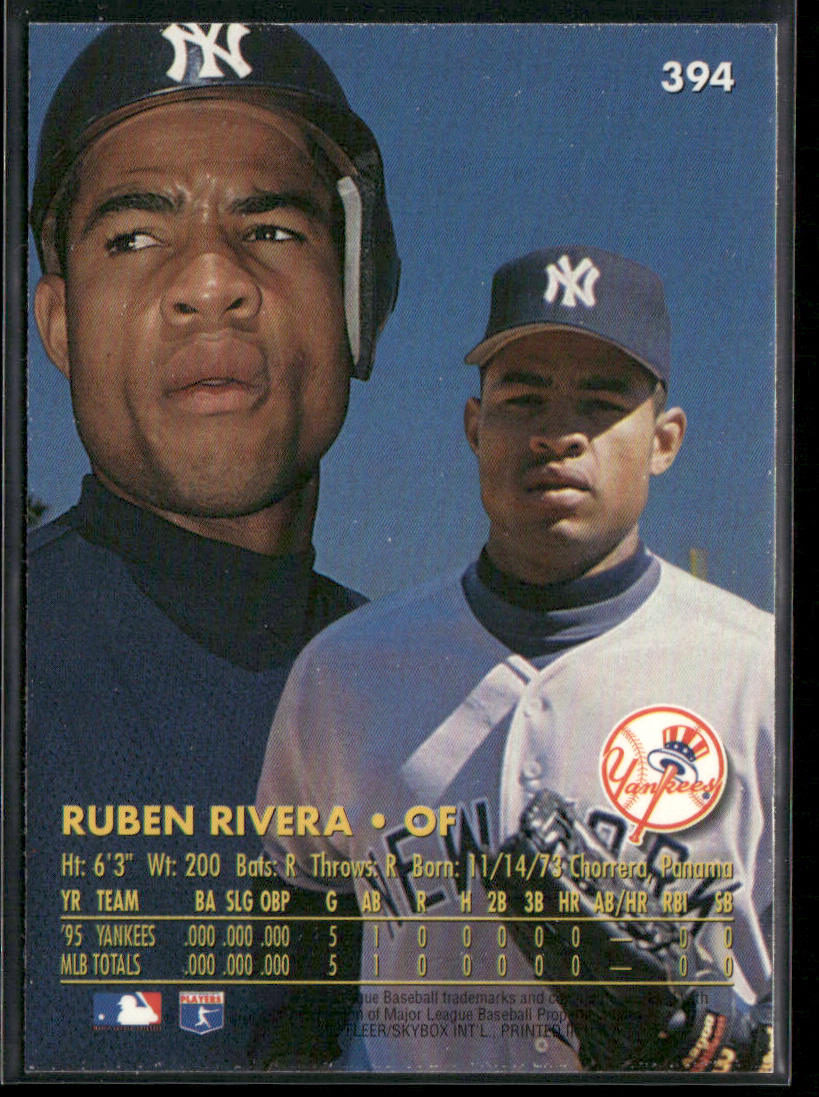 Ruben Rivera 1996 Ultra #394 New York Yankees