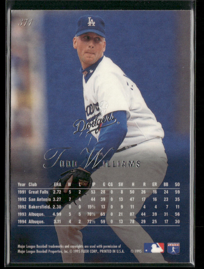Todd Williams 1995 Flair #371 Los Angeles Dodgers