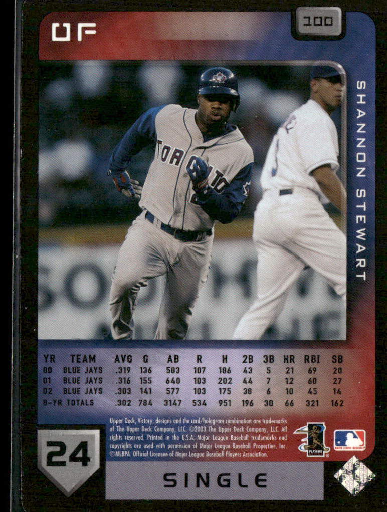 Shannon Stewart 2003 Upper Deck Victory #100 Toronto Blue Jays