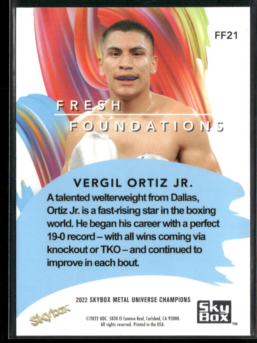 Vergil Ortiz Jr. 2022 SkyBox Metal Universe Champions Fresh Foundations #FF21
