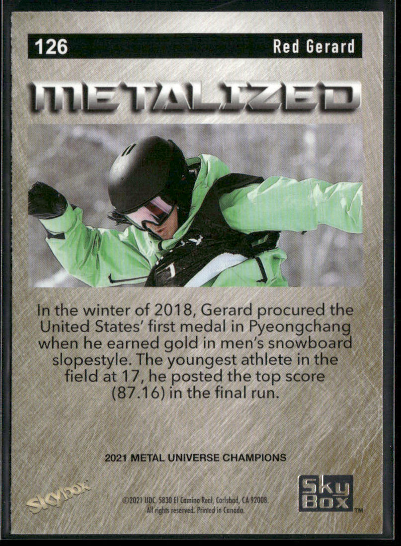 Red Gerard 2021 SkyBox Metal Universe Champions #126