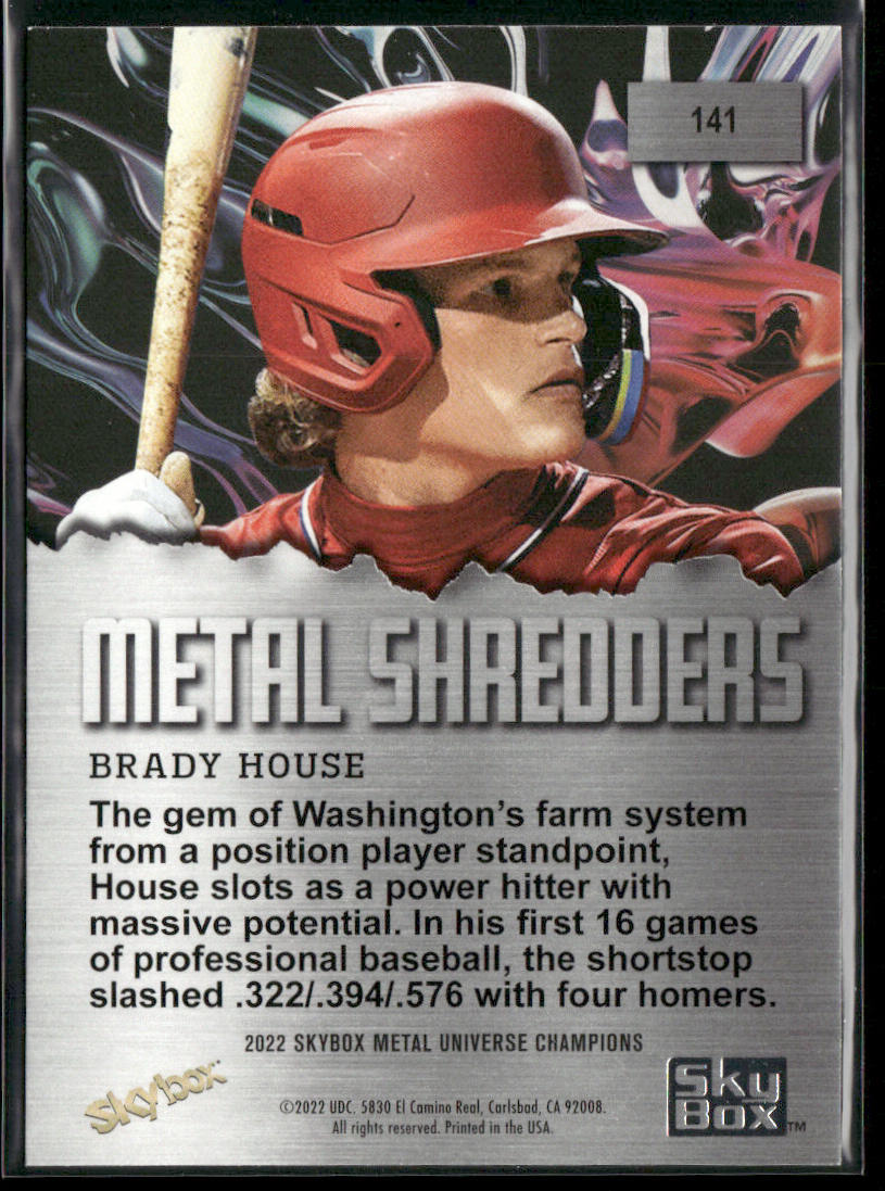 Brady House 2022 SkyBox Metal Universe Champions #141