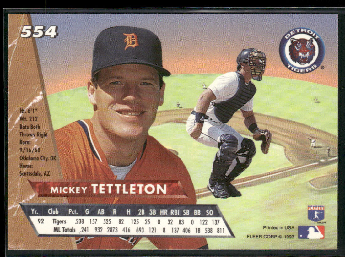 Mickey Tettleton 1993 Ultra #554 Detroit Tigers