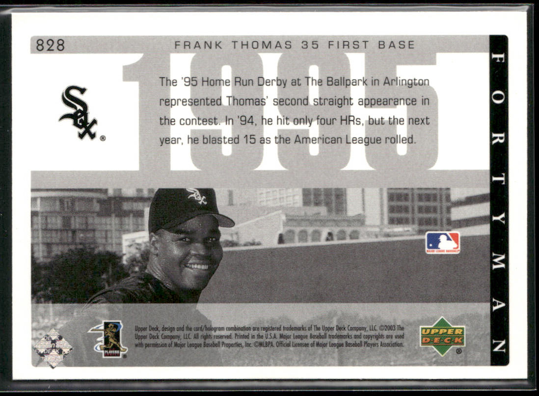 Frank Thomas 2003 Upper Deck 40-Man #828 Chicago White Sox