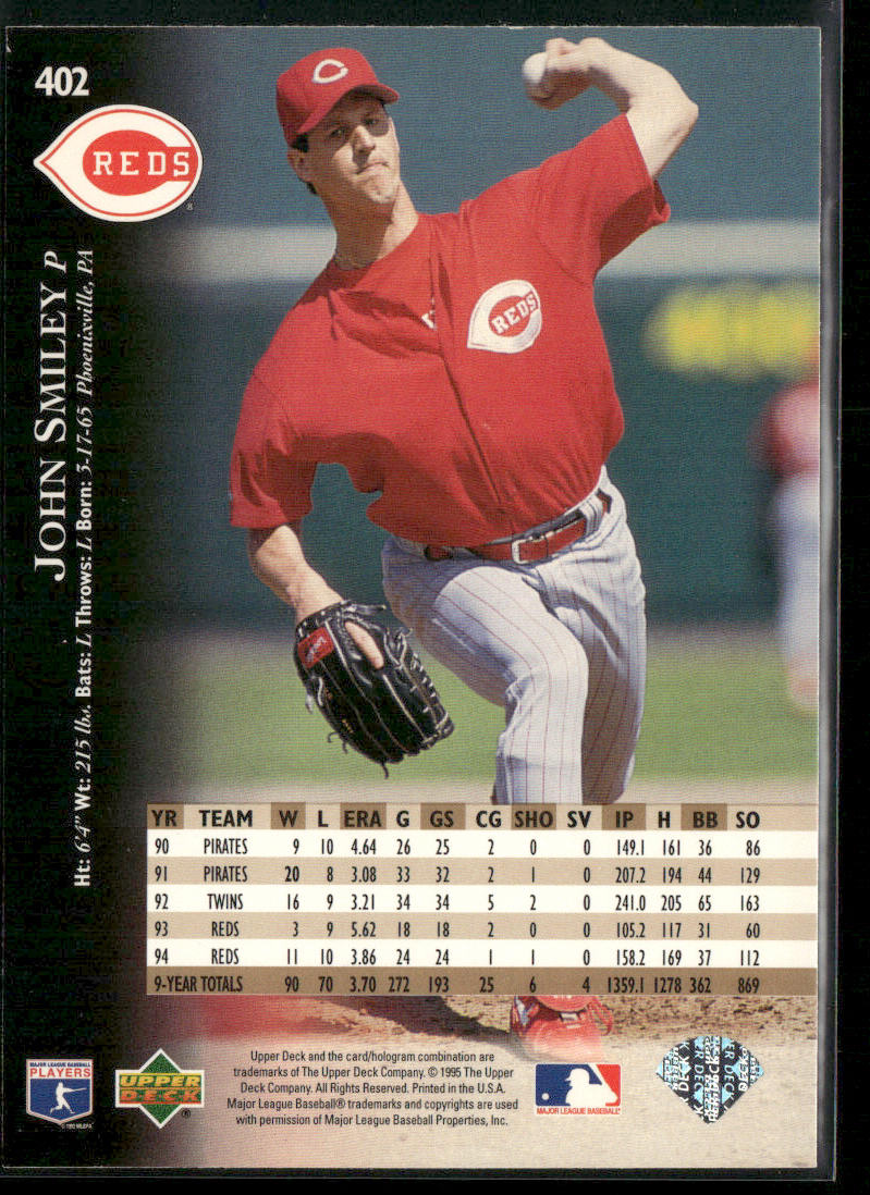 John Smiley 1995 Upper Deck #402 Cincinnati Reds