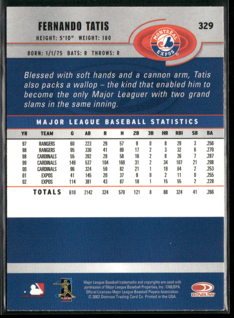 Fernando Tatis 2003 Donruss #329 Montreal Expos