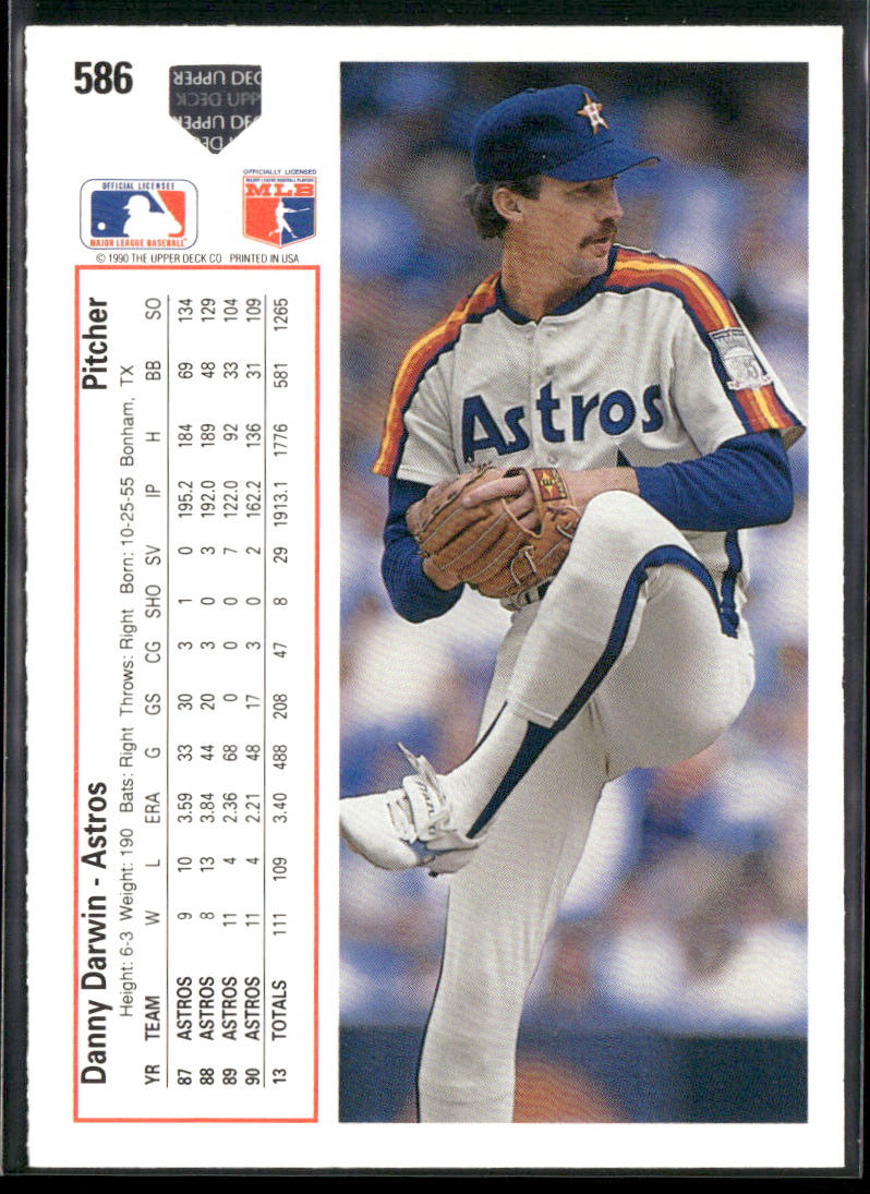 Danny Darwin 1991 Upper Deck #586 Houston Astros
