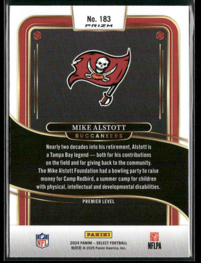 Mike Alstott 2024 Panini Select Black & Red Prizm Shock #183 Buccaneers