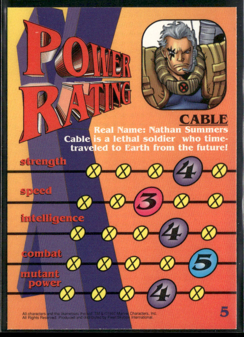 Cable 1997 Fleer/SkyBox X-Men #5
