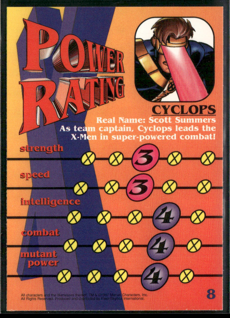 Cyclops 1997 Fleer/SkyBox X-Men #8