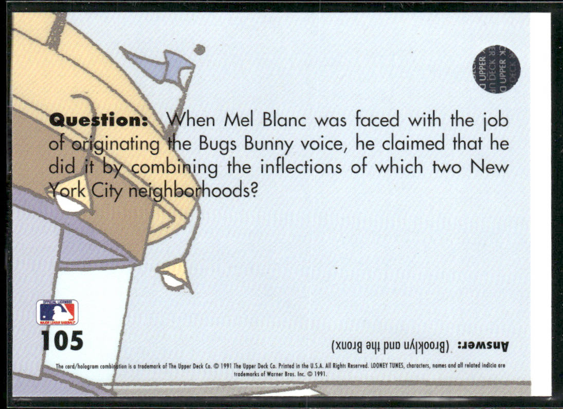 1991 Upper Deck Comic Ball 2 Looney Tunes #105 "Burger Ball