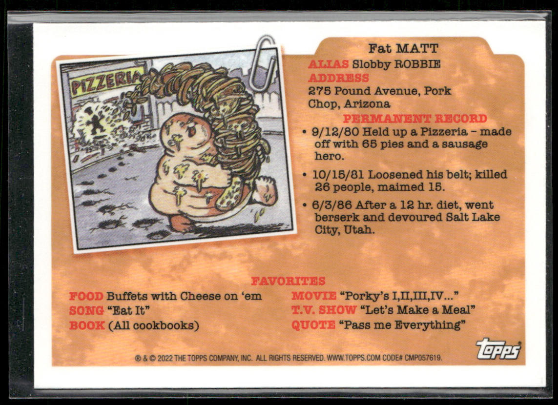 Wormy Shermy 2022 Topps Chrome Garbage Pail Kids Original Series 5 #173b