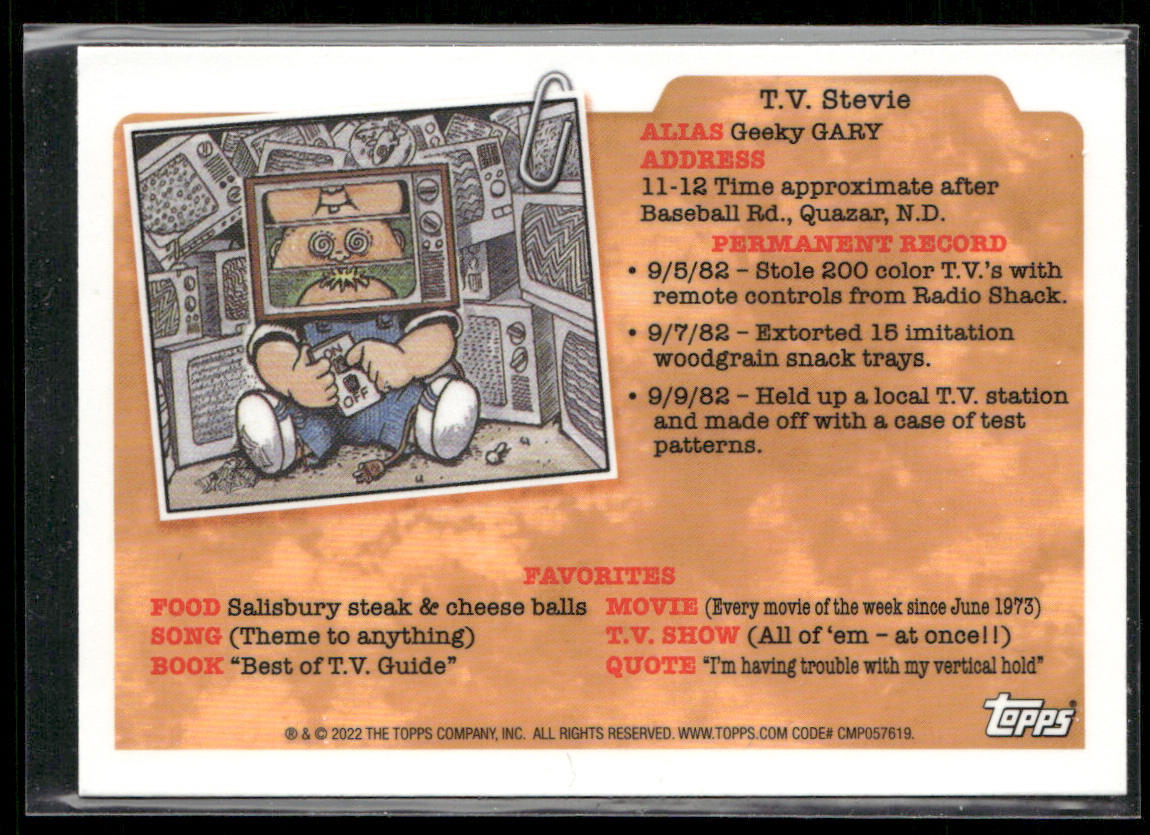Droopy Dolly 2022 Topps Chrome Garbage Pail Kids Original Series 5 #214a back