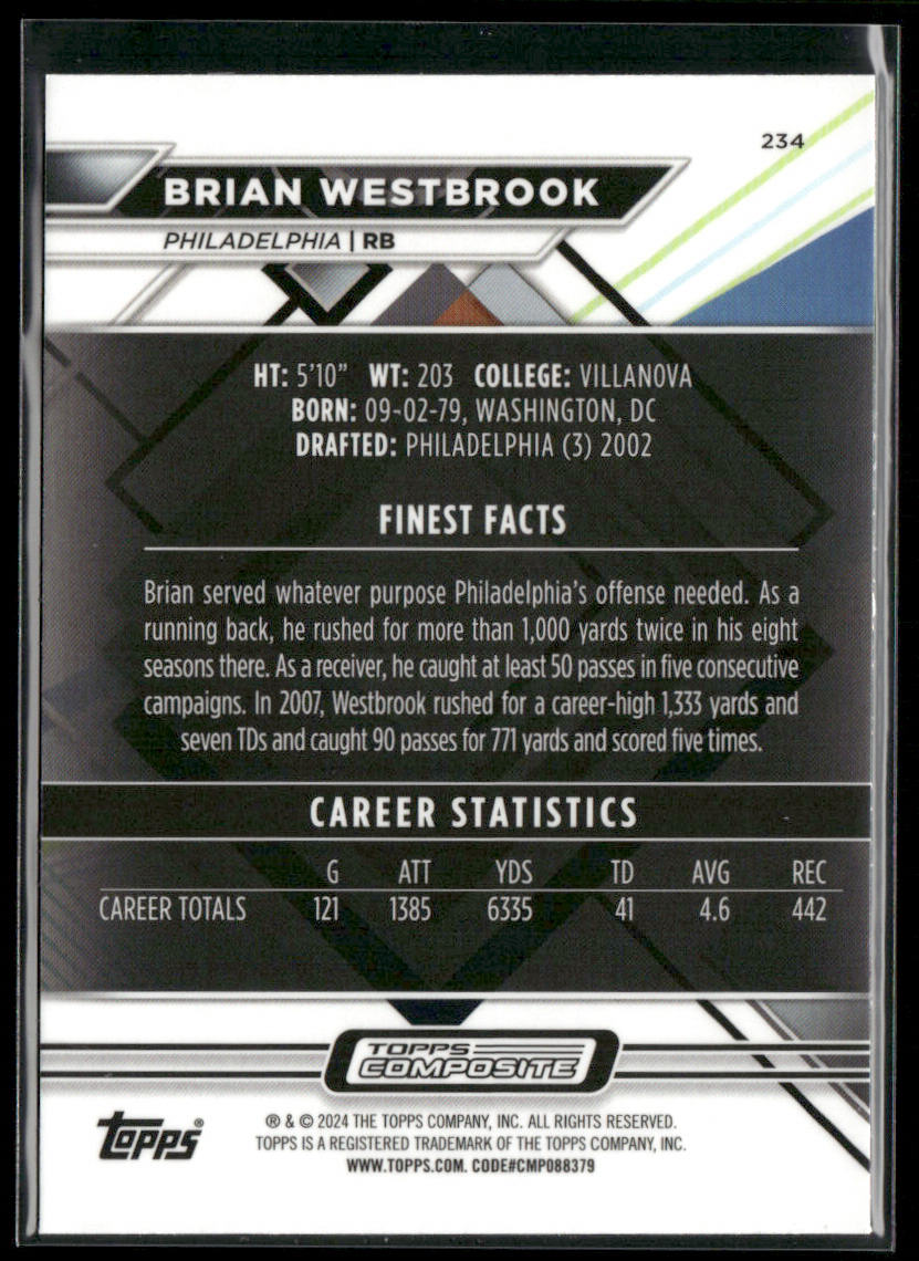 Brian Westbrook 2023 Topps Composite #234 Philadelphia Eagles
