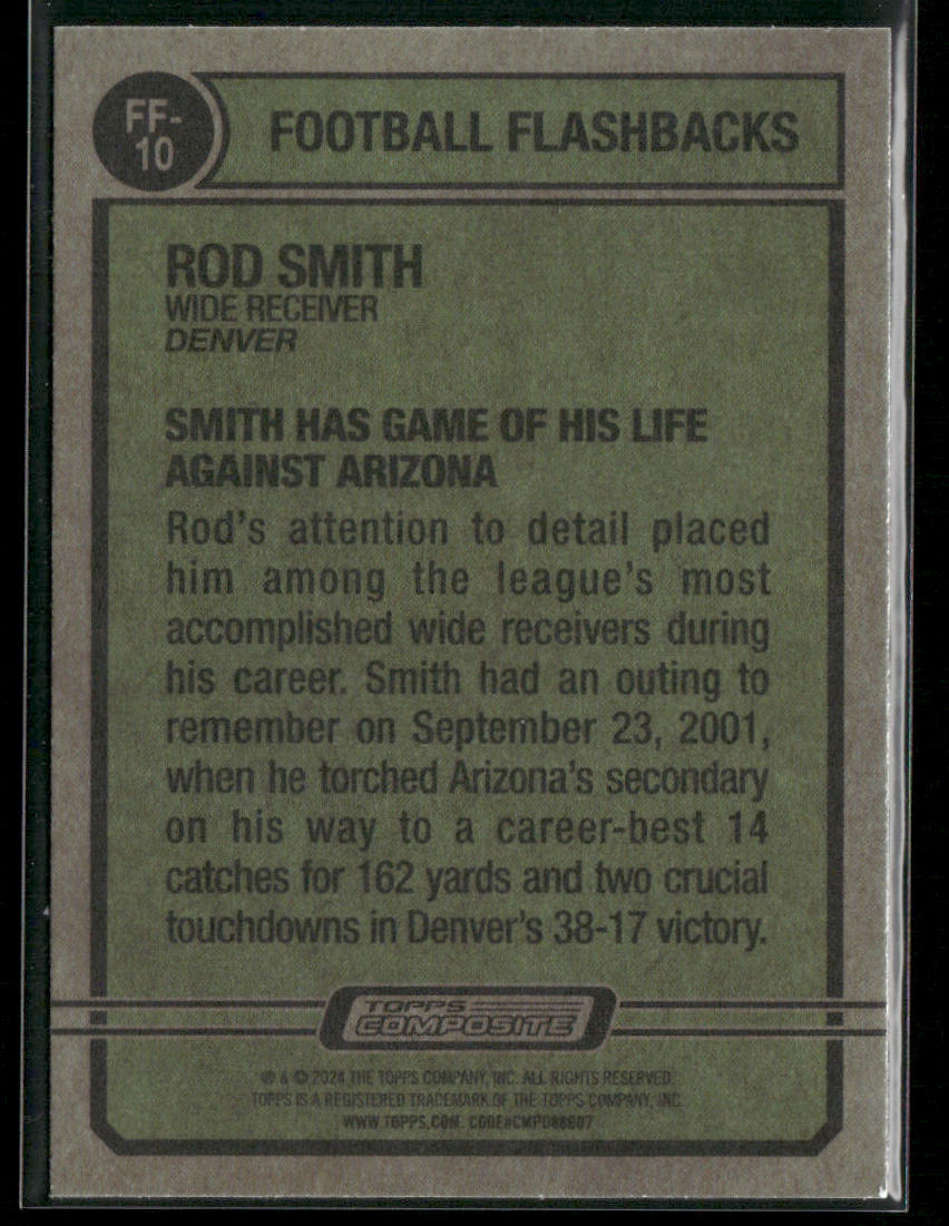 Rod Smith 2023 Topps Composite Football Flashbacks #FF-10 Denver Broncos