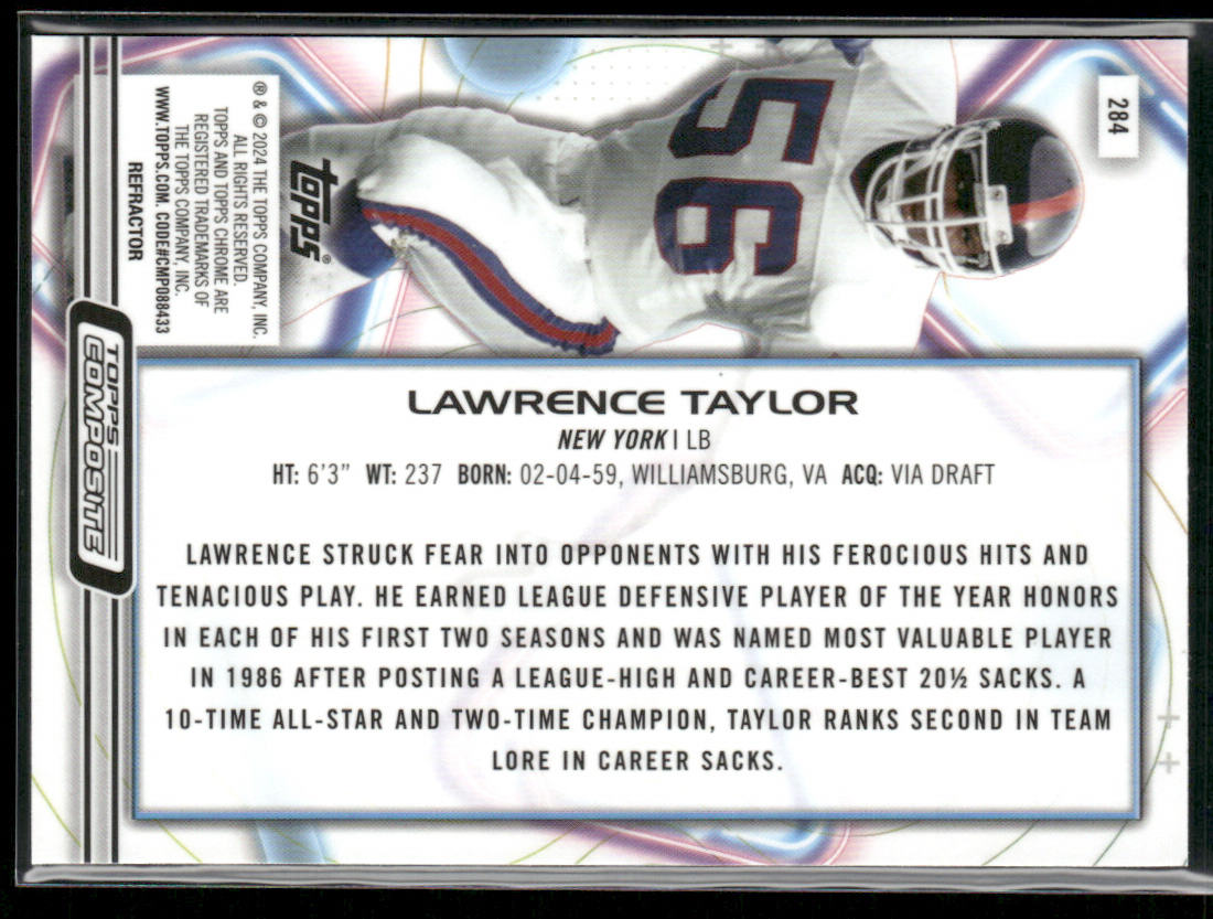 Lawrence Taylor 2023 Topps Composite Cosmic Chrome Refractor #284 Giants