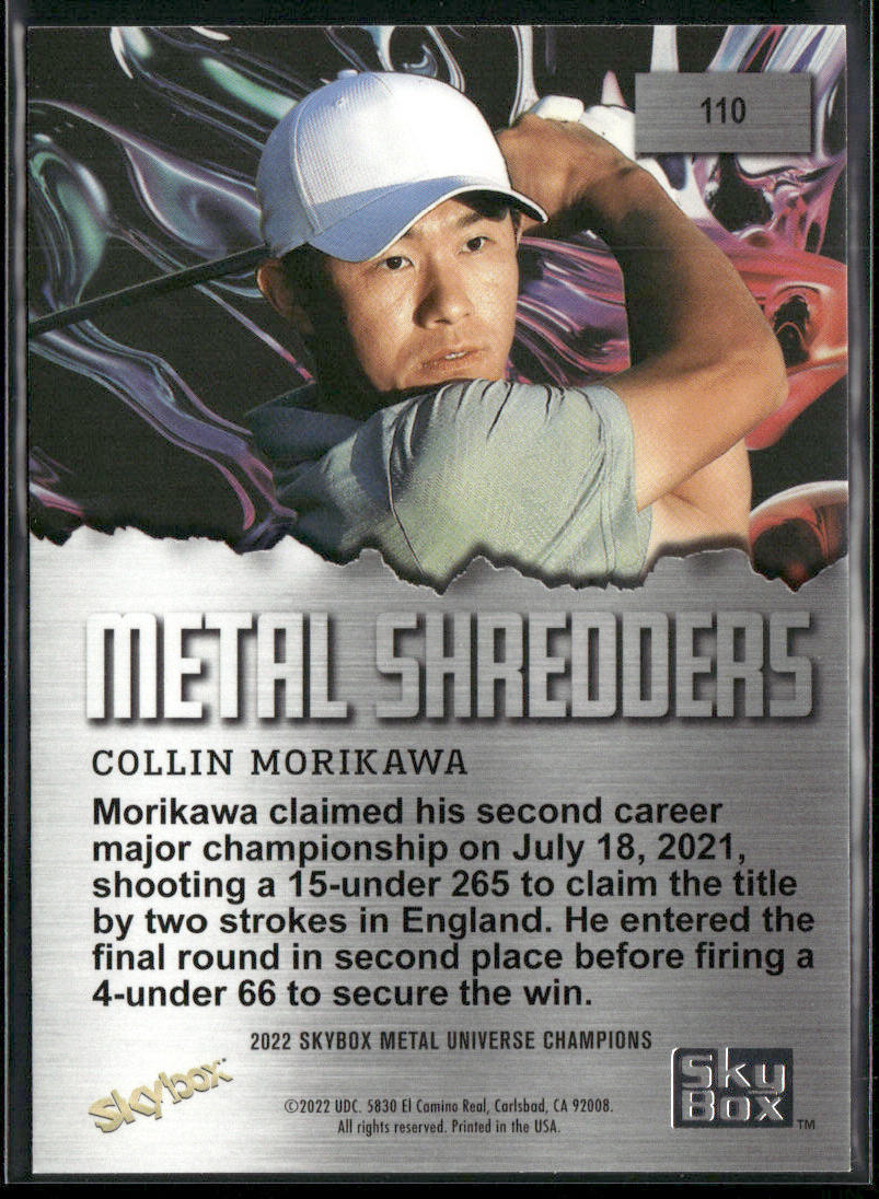 Collin Morikawa 2022 SkyBox Metal Universe Champions Aqua #110